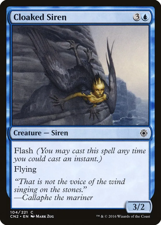2016 Conspiracy: Take the Crown Cloaked Siren common #104 common card image