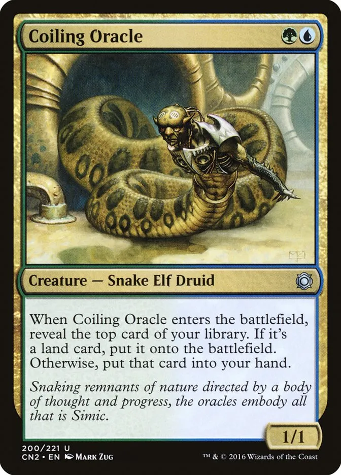 2016 Conspiracy: Take the Crown Coiling Oracle #200 uncommon card image
