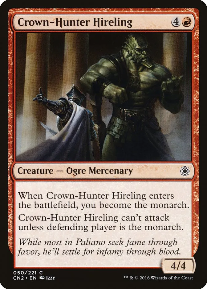 2016 Conspiracy: Take the Crown Crown-Hunter Hireling #50 common card image