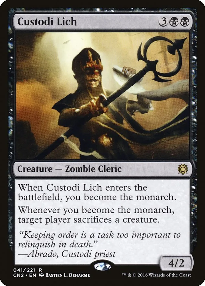 2016 Conspiracy: Take the Crown Custodi Lich #41 rare card image