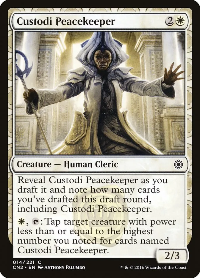 2016 Conspiracy: Take the Crown Custodi Peacekeeper #14 common card image
