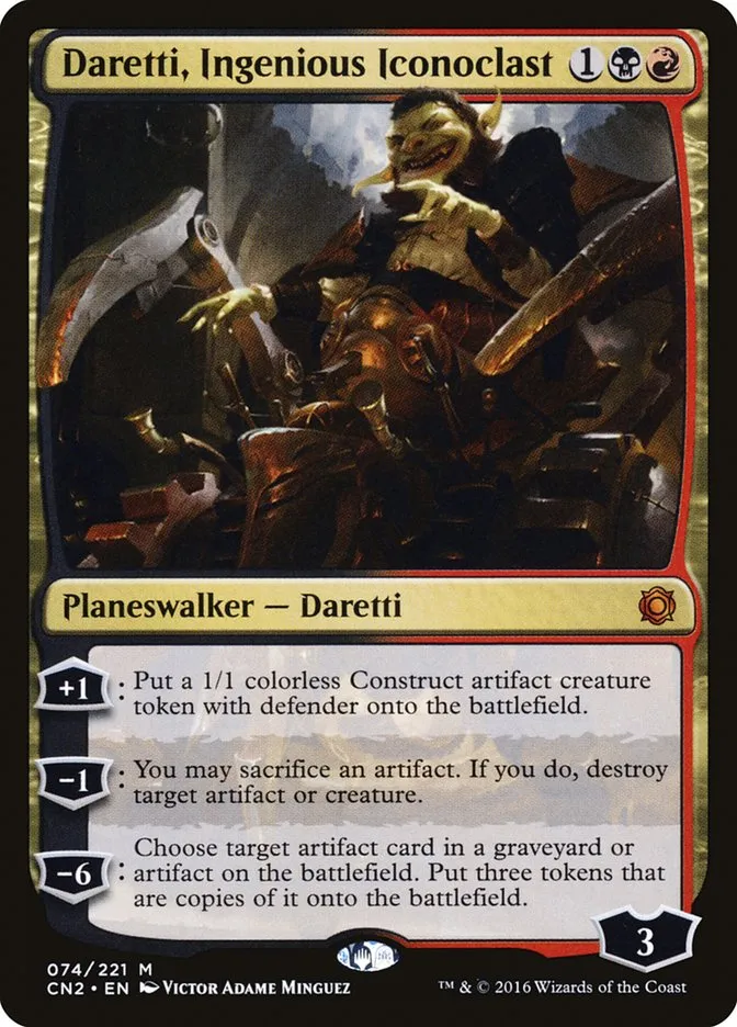 2016 Conspiracy: Take the Crown Daretti, Ingenious Iconoclast #74 mythic card image