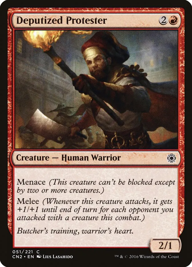 2016 Conspiracy: Take the Crown Deputized Protester #51 common card image