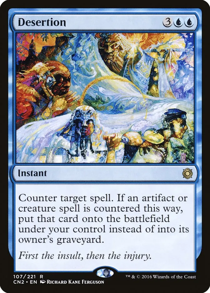 2016 Conspiracy: Take the Crown Desertion #107 rare card image