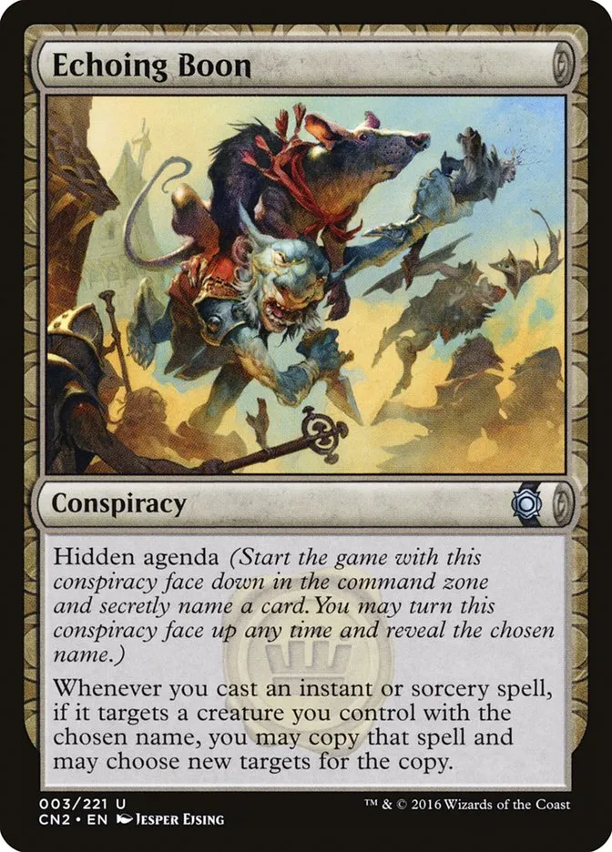 2016 Conspiracy: Take the Crown Echoing Boon uncommon #3 uncommon card image