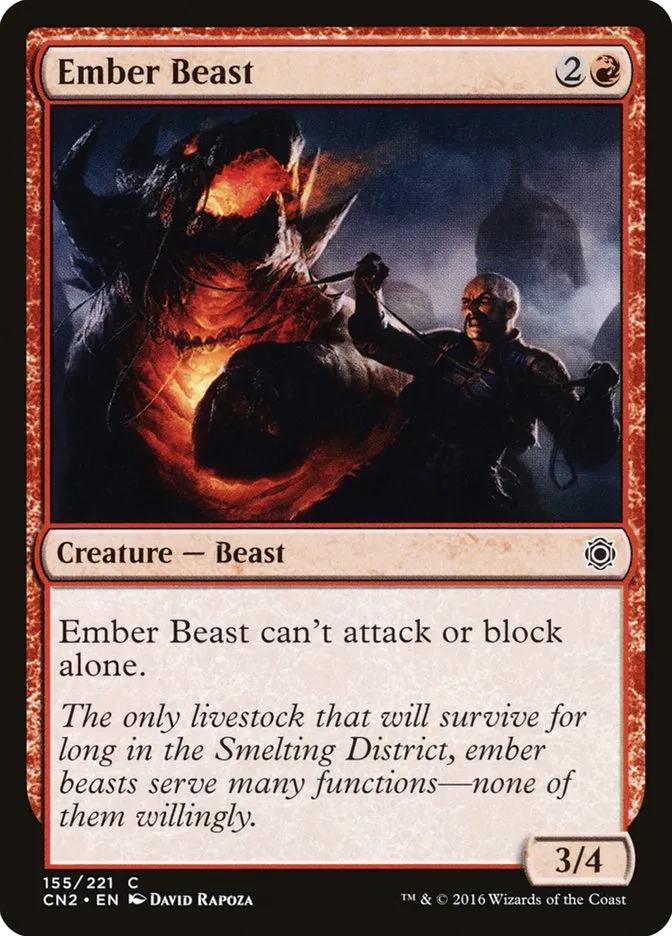 2016 Conspiracy: Take the Crown Ember Beast common #155 common card image