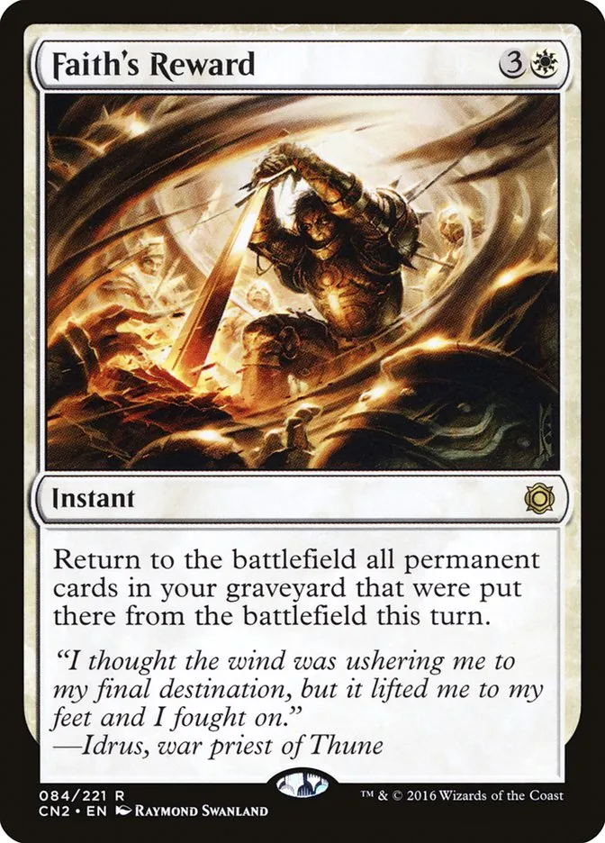2016 Conspiracy: Take the Crown Faith's Reward #84 rare card image