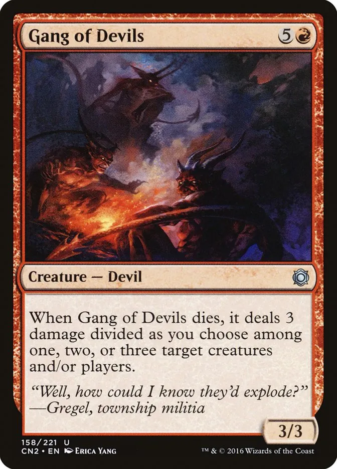 2016 Conspiracy: Take the Crown Gang of Devils #158 uncommon card image