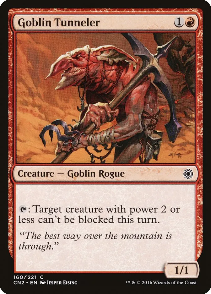 2016 Conspiracy: Take the Crown Goblin Tunneler #160 common card image