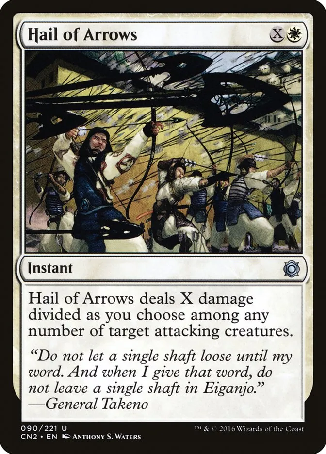 2016 Conspiracy: Take the Crown Hail of Arrows #90 uncommon card image