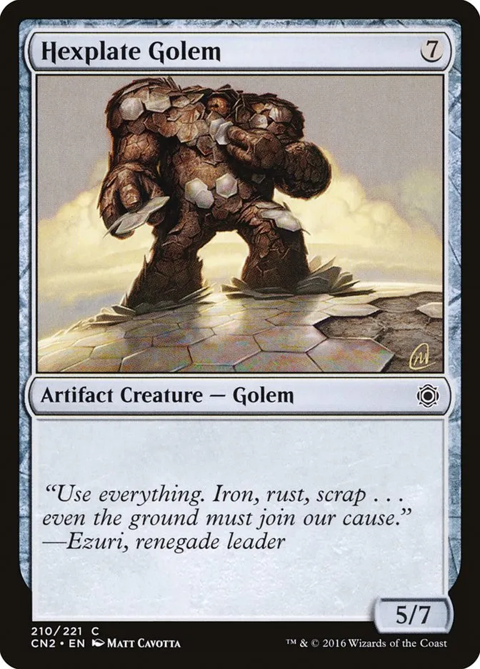 2016 Conspiracy: Take the Crown Hexplate Golem common #210 common card image