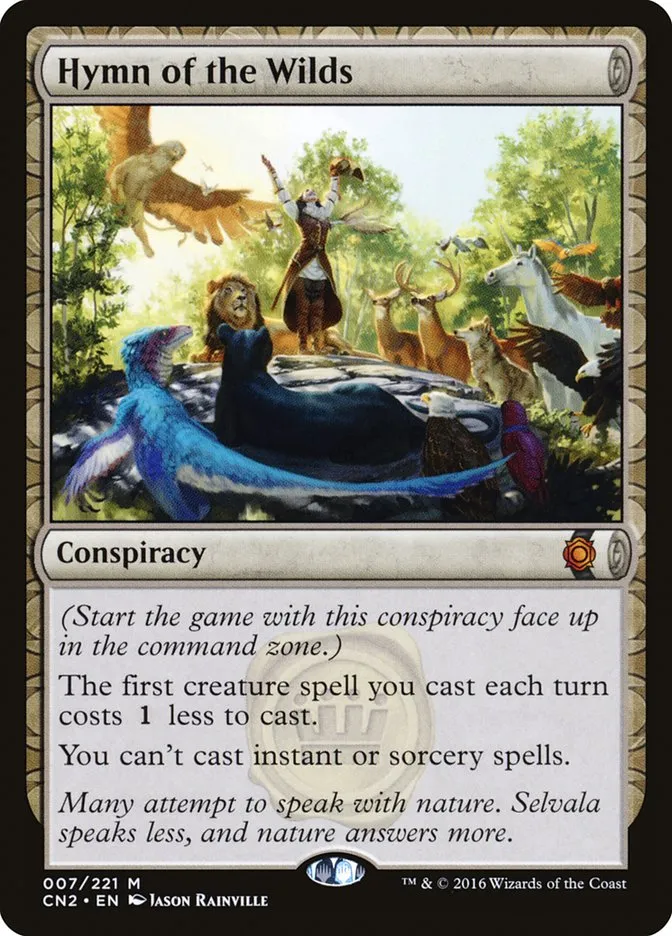 2016 Conspiracy: Take the Crown Hymn of the Wilds #7 mythic card image