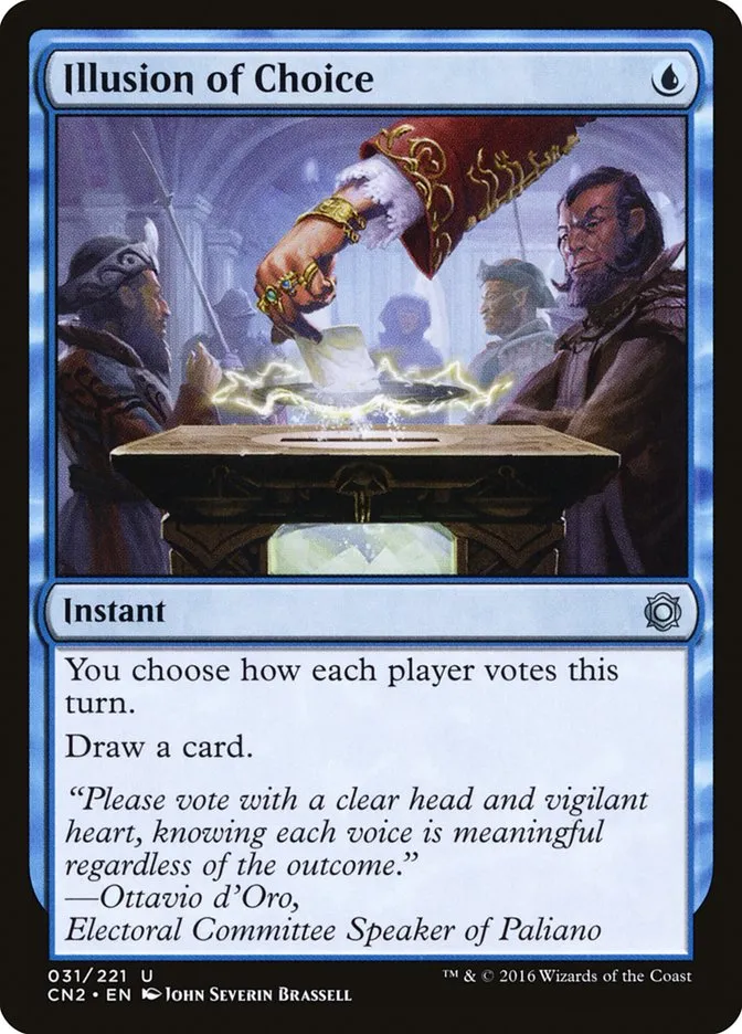 2016 Conspiracy: Take the Crown Illusion of Choice #31 uncommon card image