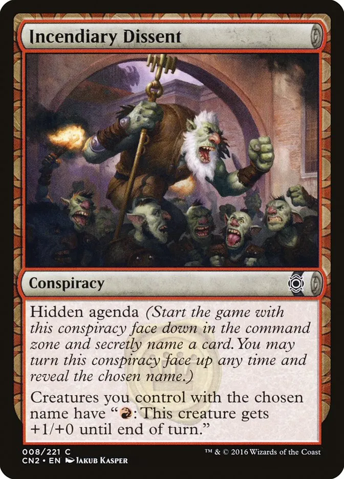 2016 Conspiracy: Take the Crown Incendiary Dissent #8 common card image