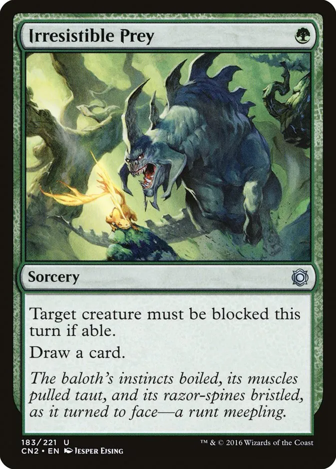 2016 Conspiracy: Take the Crown Irresistible Prey #183 uncommon card image