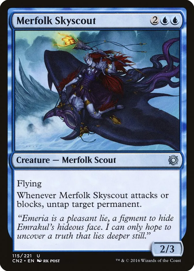 2016 Conspiracy: Take the Crown Merfolk Skyscout #115 uncommon card image