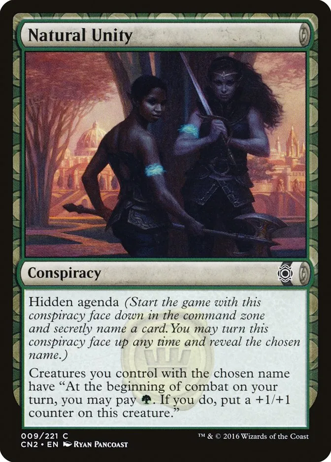 2016 Conspiracy: Take the Crown Natural Unity common #9 common card image