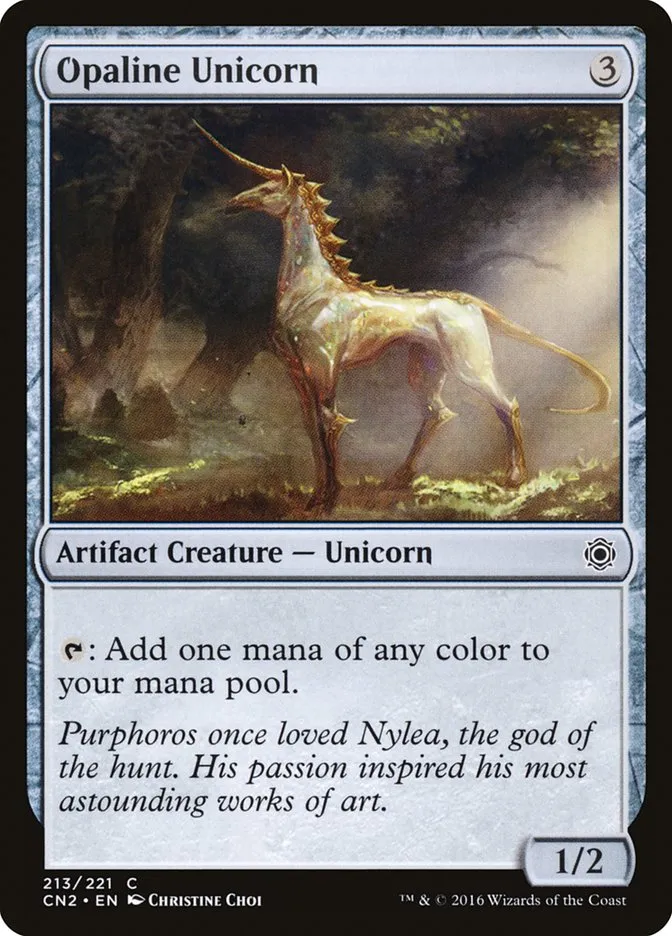 2016 Conspiracy: Take the Crown Opaline Unicorn #213 common card image