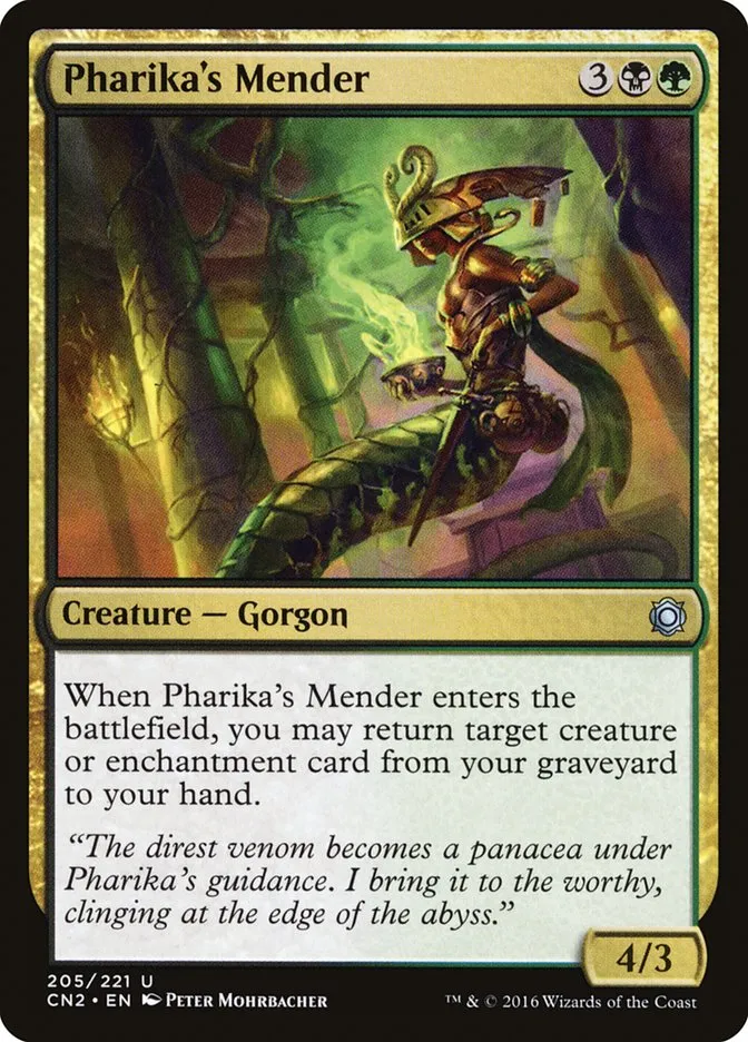 2016 Conspiracy: Take the Crown Pharika's Mender #205 uncommon card image