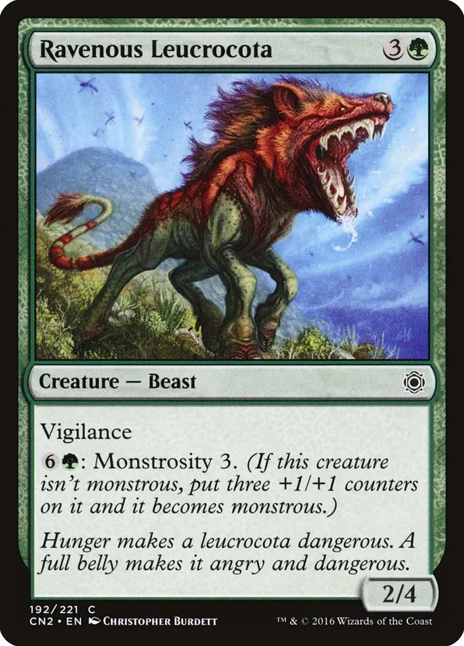 2016 Conspiracy: Take the Crown Ravenous Leucrocota #192 common card image
