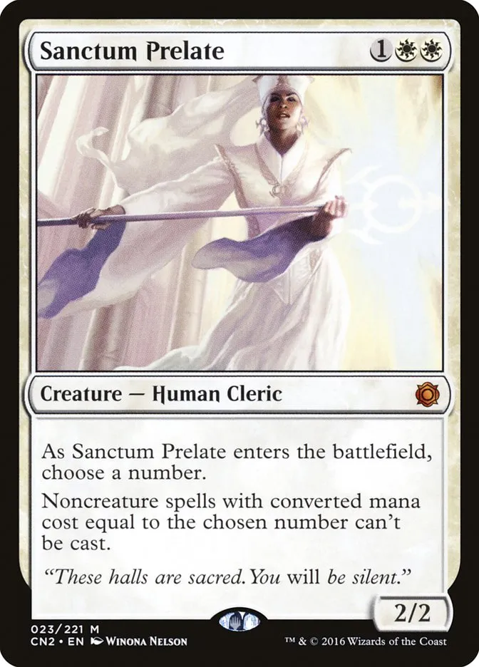 2016 Conspiracy: Take the Crown Sanctum Prelate #23 mythic card image