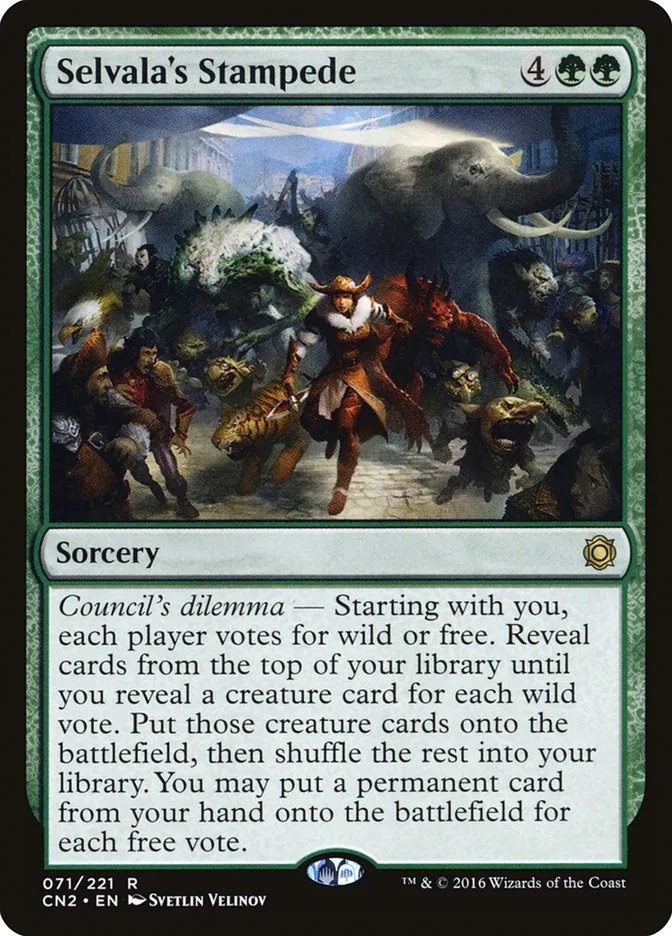 2016 Conspiracy: Take the Crown Selvala's Stampede #71 rare card image