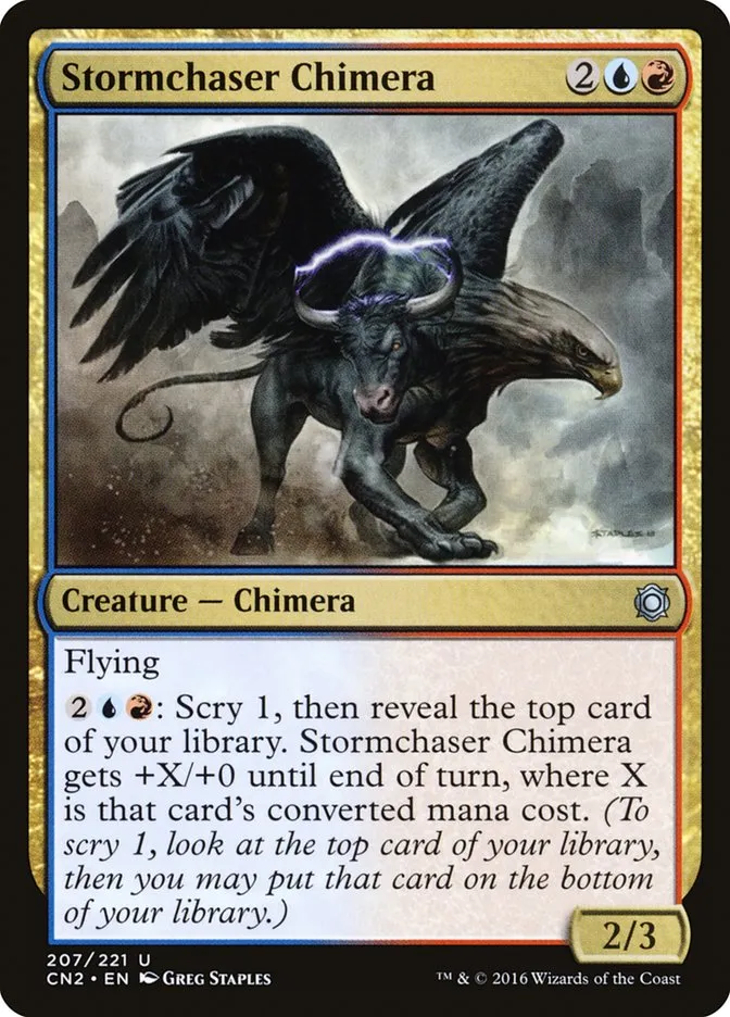 2016 Conspiracy: Take the Crown Stormchaser Chimera #207 uncommon card image