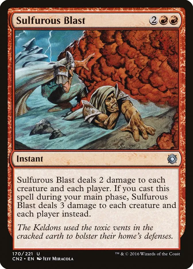 2016 Conspiracy: Take the Crown Sulfurous Blast #170 uncommon card image