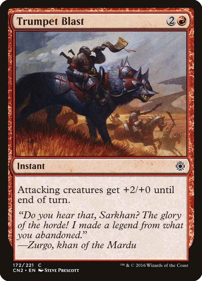 2016 Conspiracy: Take the Crown Trumpet Blast #172 common card image