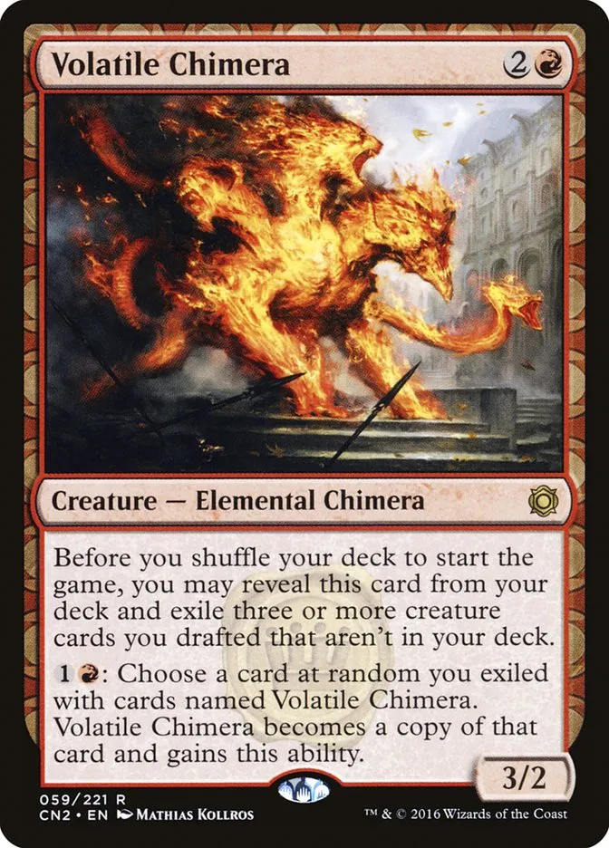 2016 Conspiracy: Take the Crown Volatile Chimera #59 rare card image