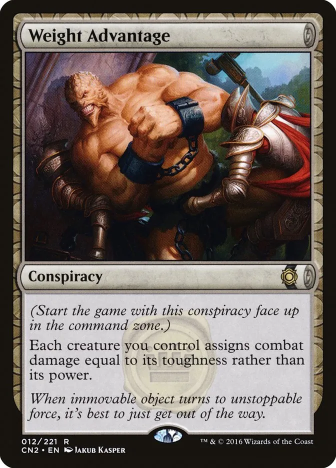 2016 Conspiracy: Take the Crown Weight Advantage #12 rare card image