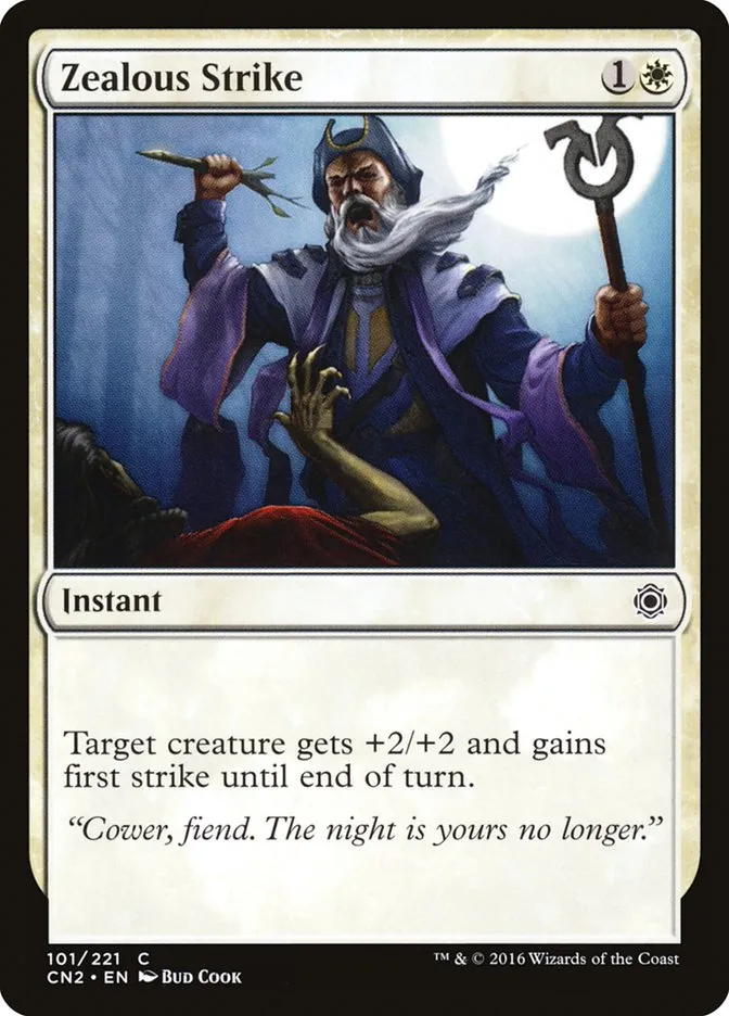 2016 Conspiracy: Take the Crown Zealous Strike common #101 common card image