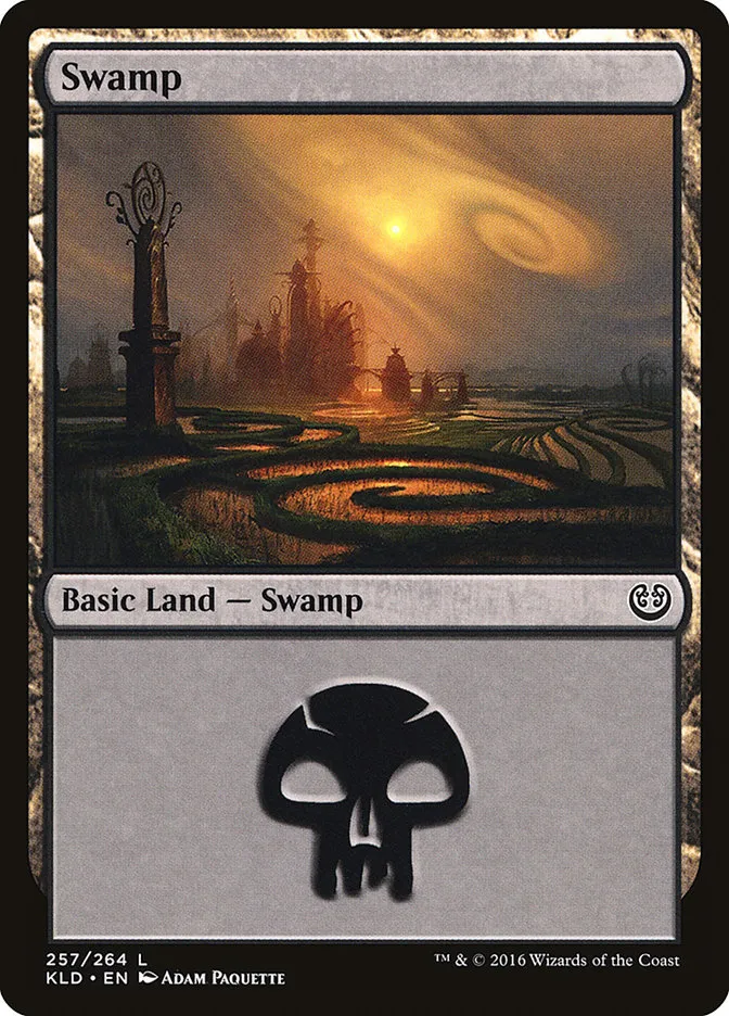 2016 Kaladesh Swamp common #257 common card image
