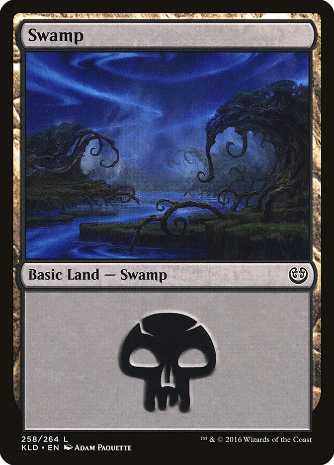 2016 Kaladesh Swamp common #258 common card image