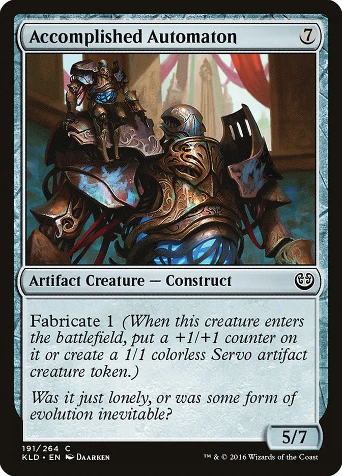 2016 Kaladesh Accomplished Automaton #191 common card image