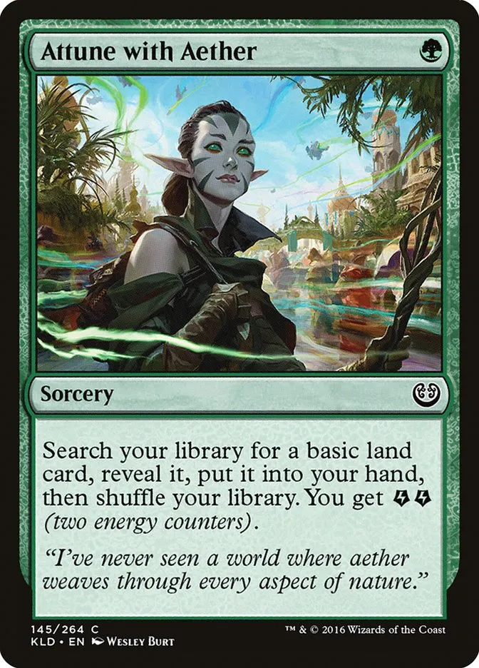 2016 Kaladesh Attune with Aether common #145 common card image