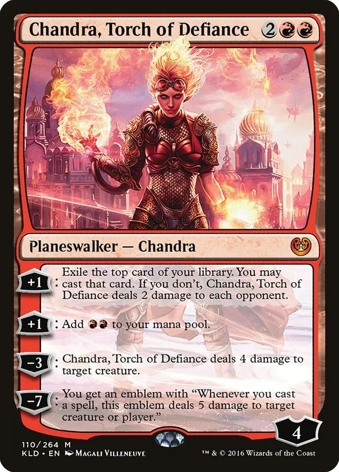 2016 Kaladesh Chandra, Torch of Defiance #110 mythic card image