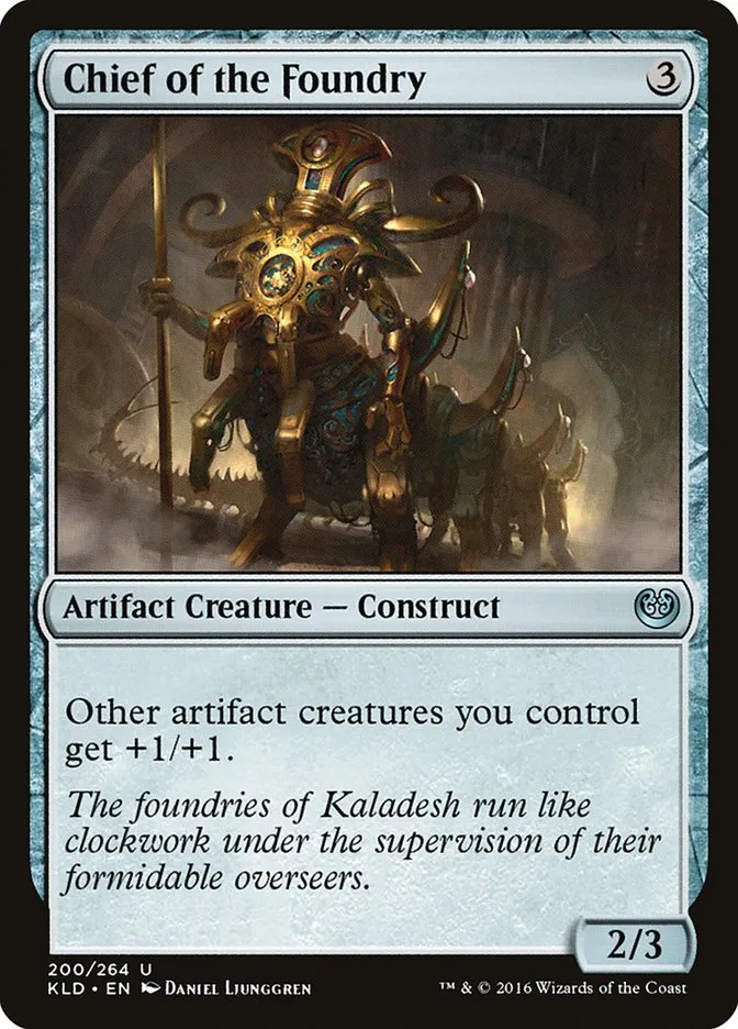 2016 Kaladesh Chief of the Foundry #200 uncommon card image