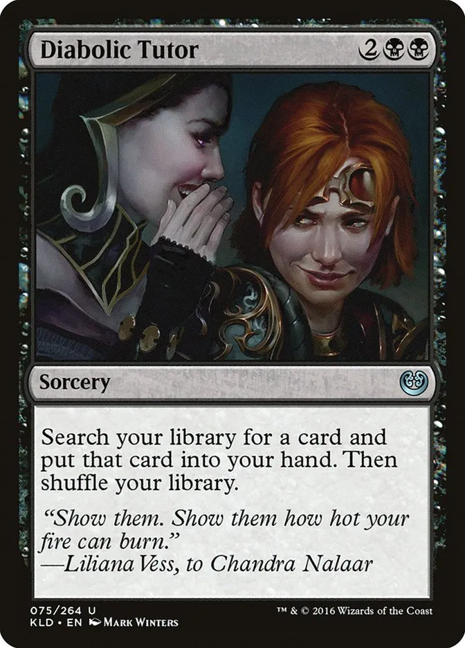 2016 Kaladesh Diabolic Tutor uncommon #75 uncommon card image
