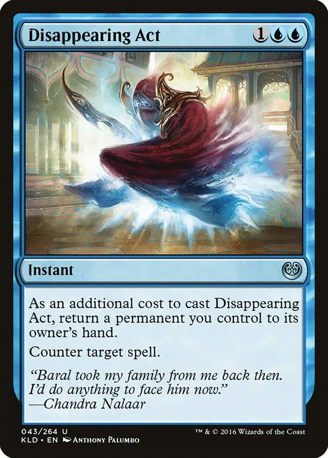 2016 Kaladesh Disappearing Act uncommon #43 uncommon card image