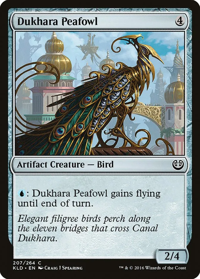 2016 Kaladesh Dukhara Peafowl #207 common card image