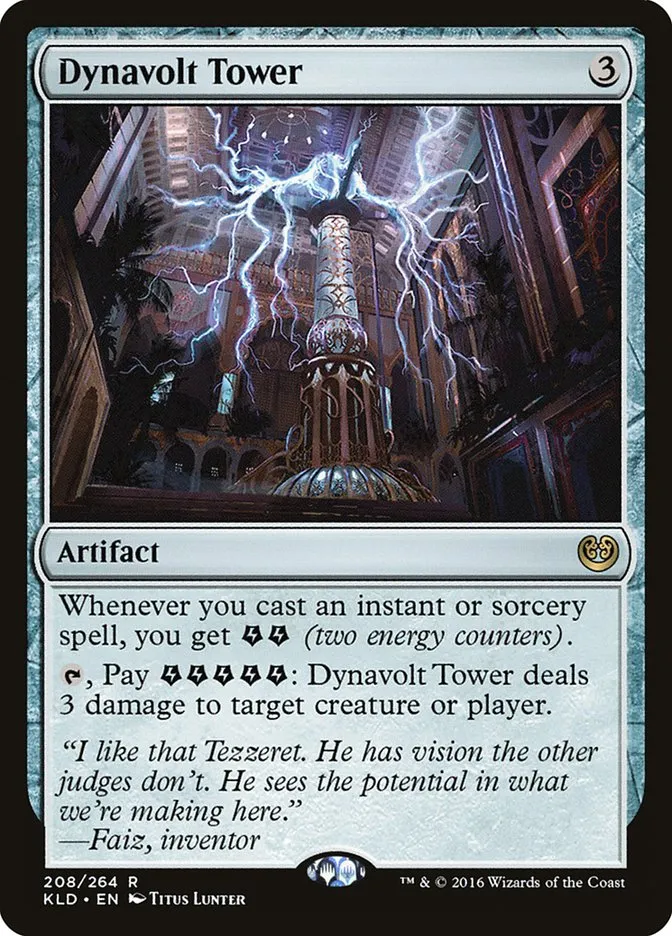 2016 Kaladesh Dynavolt Tower #208 rare card image