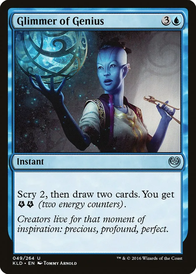 2016 Kaladesh Glimmer of Genius uncommon #49 uncommon card image