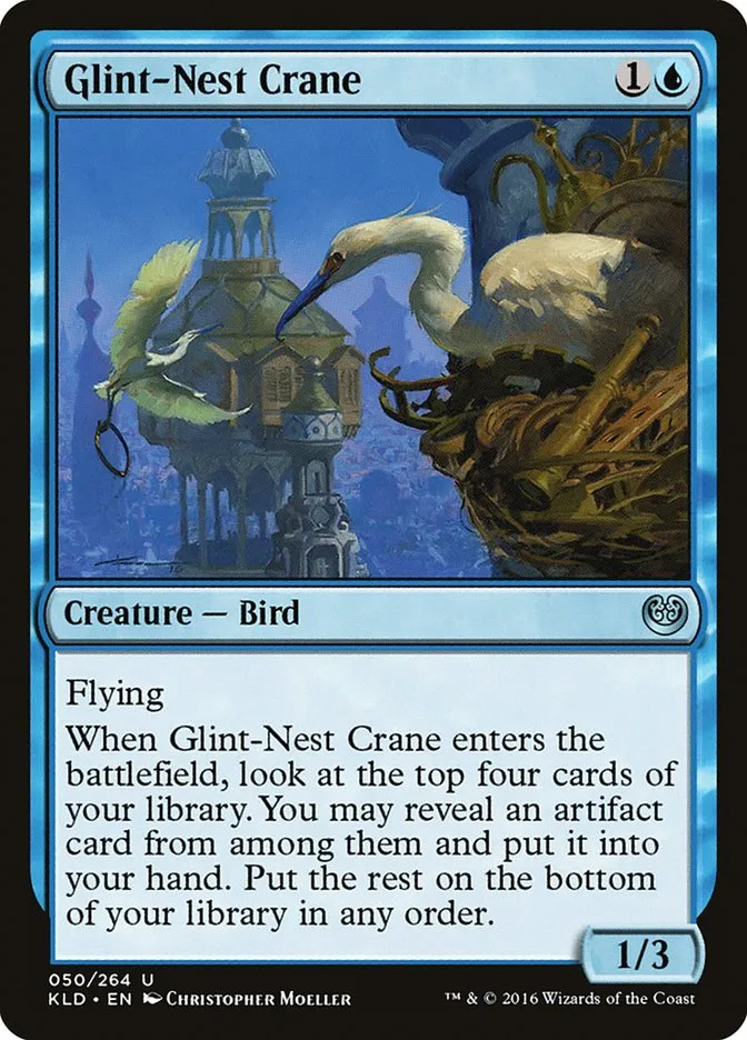 2016 Kaladesh Glint-Nest Crane uncommon #50 uncommon card image