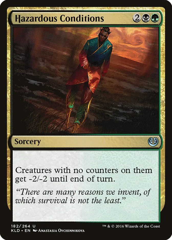 2016 Kaladesh Hazardous Conditions #182 uncommon card image