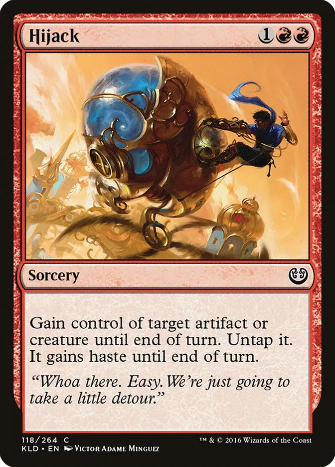 2016 Kaladesh Hijack common #118 common card image