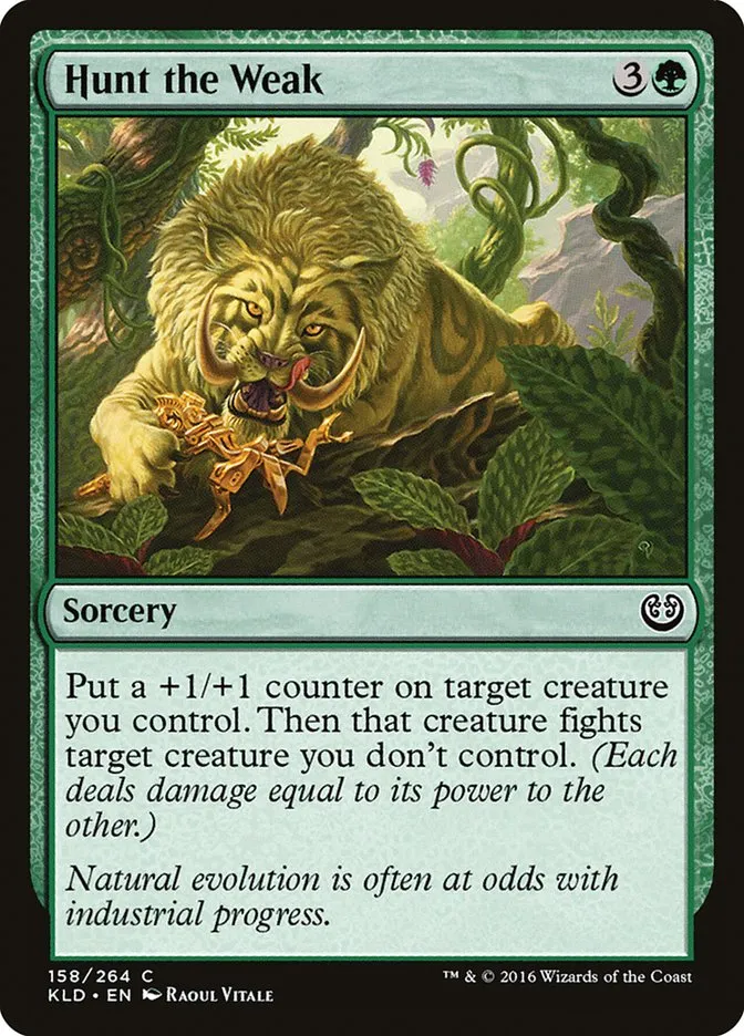 2016 Kaladesh Hunt the Weak common #158 common card image