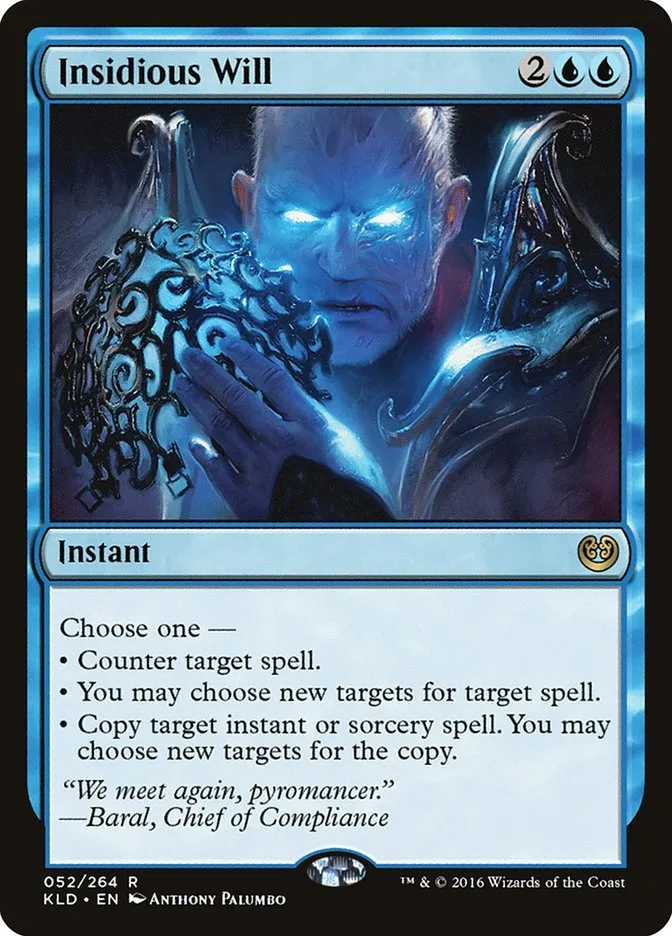 2016 Kaladesh Insidious Will [Prerelease] rare #52 rare card image