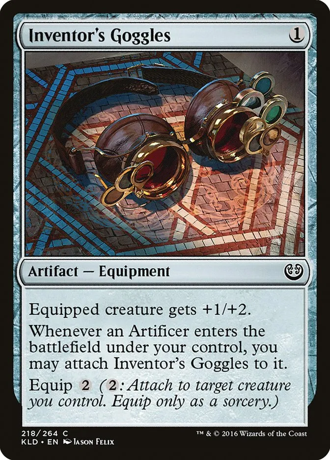2016 Kaladesh Inventor's Goggles #218 common card image