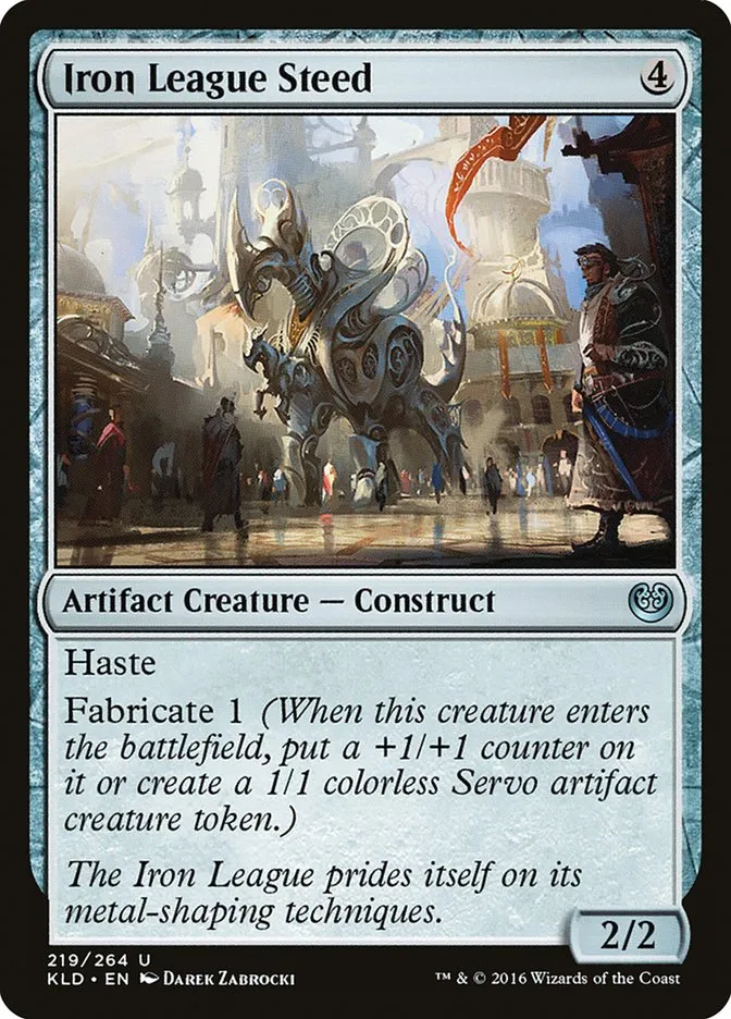 2016 Kaladesh Iron League Steed #219 uncommon card image